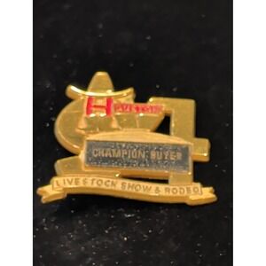 Houston Livestock Show and Rodeo Champion Buyer Pin Gold Tone HLSR Western HLSR